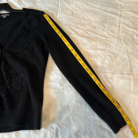 Ann Taylor Black Cardigan with Beaded Accents size:S - Picture 7 of 9